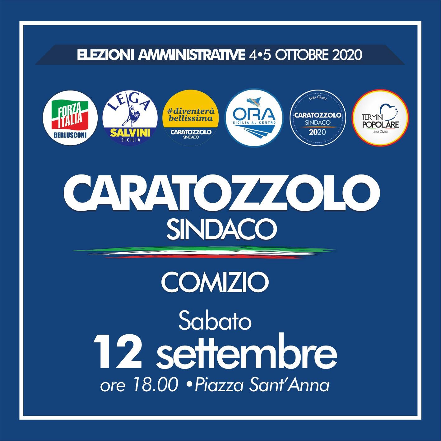 Elezioni: oggi comizio candidato sindaco Francesco Caratozzolo