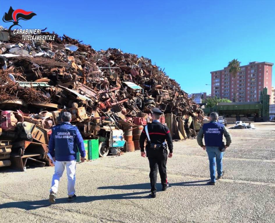Traffico illecito rifiuti: carabinieri Noe sequestrano la "Nova Recicling Metalli"
