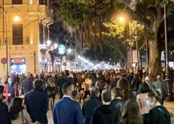 Misure anti-Covid a Palermo: il sindaco dispone il divieto di stazionamento in centro fino al 15 gennaio 2021