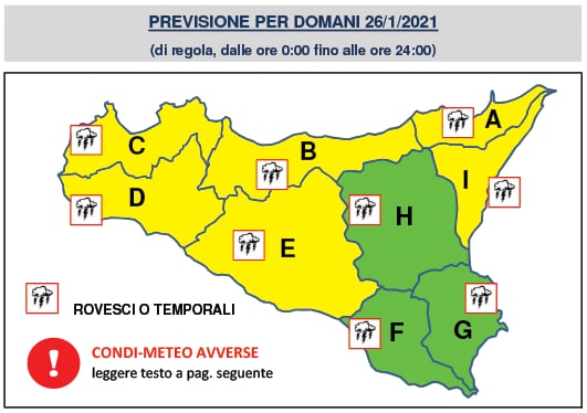 Torna il maltempo: temporali a Termini Imerese e nei comuni della provincia di Palermo