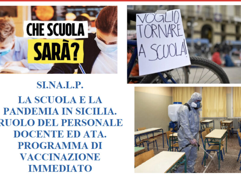 Scuola e pandemia in Sicilia: serve programma vaccinazione personale docente ed Ata