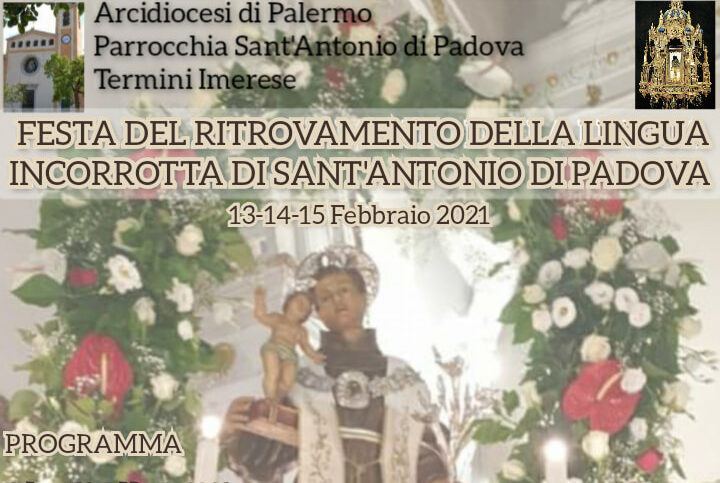 Termini Imerese: il programma della festa del Ritrovamento della Lingua Incorrotta di Sant'Antonio 2021