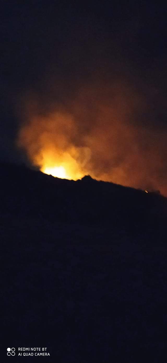 Caccamo: vasto incendio in contrada Ginestra, il vento alimenta le fiamme