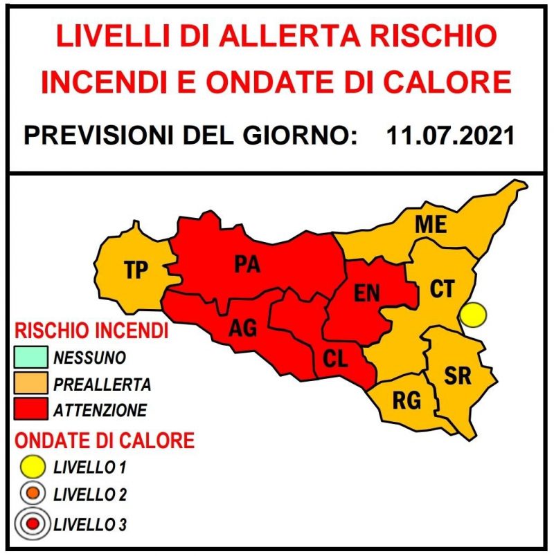 Ancora ondate di calore a Palermo e provincia: allerta rischio incendi della Protezione Civile