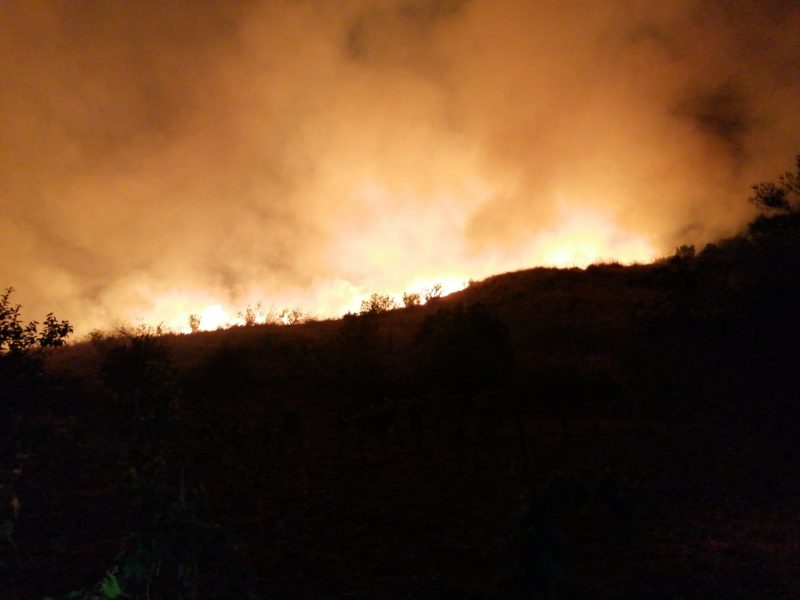 Giorni di fuoco a Petralia Soprana: un vasto incendio in alcune contrade fino al centro abitato di Raffo