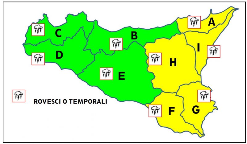 Provincia di Palermo: allerta meteo temporali e rischio idrogeologico IL BOLLETTINO