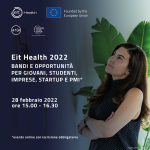 InfoDay Eit Health 2022: bandi e opportunità di finanziamento per studenti, startup e PMI