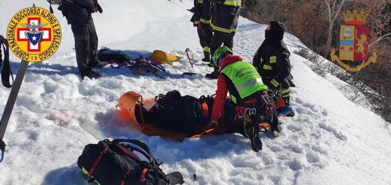 Scialpinista ferito sulle Madonie: salvato dagli uomini del Soccorso alpino e della Polizia