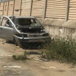 Termini Imerese: carcassa d’auto nel parcheggio dei pendolari del piazzale Crisone