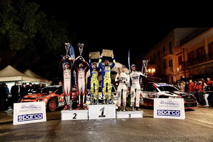 Targa Florio 106: sul podio a Termini Imerese De Tommaso-Ascalone, prima vittoria nel campionato italiano assoluto Rally Sparco