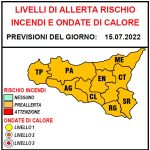 Meteo Sicilia: il bollettino della Protezione Civile, allerta rischio incendi e ondate di calore