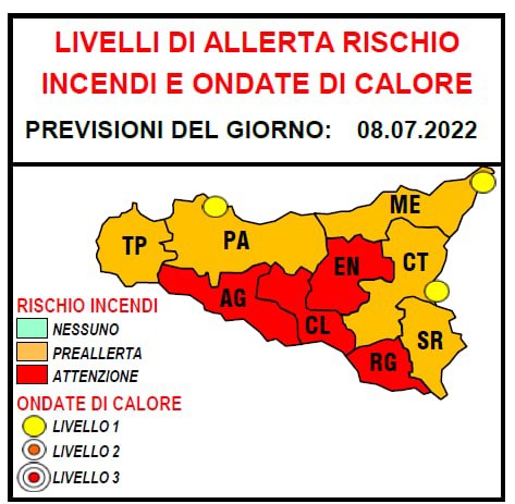 Meteo: a Palermo e provincia diminuisce rischio ondate calore e temperatura massima percepita