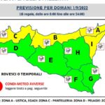 Condi-meteo avverse a Palermo e provincia: domani allerta gialla in Sicilia