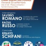Termini Imerese: il 23 settembre comizio di chiusura coalizione centro destra, conclude Renato Schifani