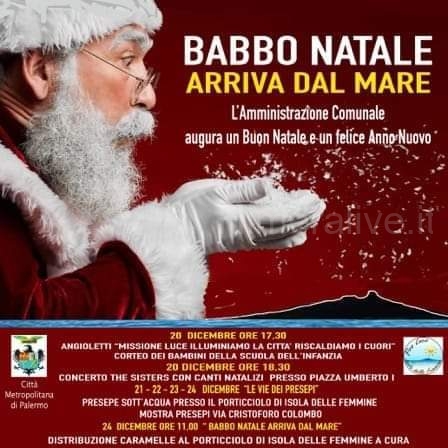 Festività natalizie: gli auguri del sindaco Orazio Nevoloso e dall’amministrazione di Isola delle Femmine FOTO