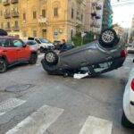 Terribile incidente a Palermo alle prime luci dell'alba: auto si ribalta in via Sampolo