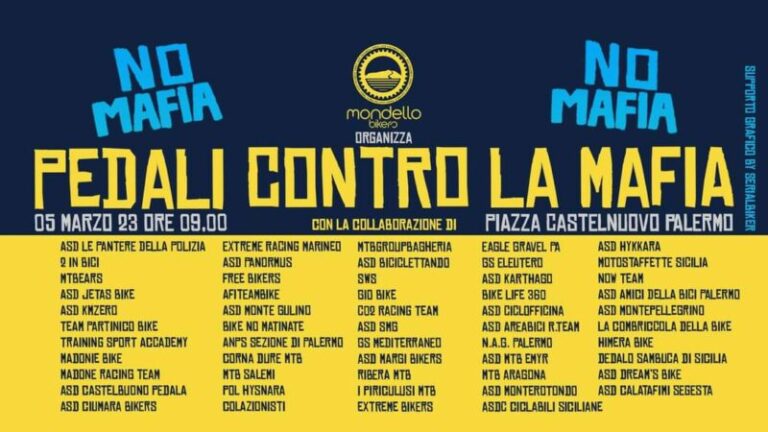 “Pedali contro la Mafia”: a Palermo centinaia di ciclisti tra i luoghi simbolo della lotta alla mafia