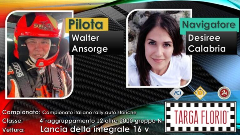 Speciale Targa Florio: intervista a Walter Ansorge in coppia con Desirée Calabria IL VIDEO