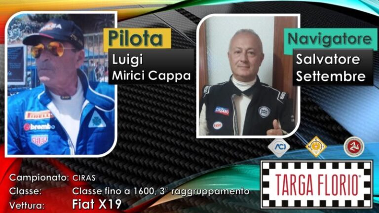 Speciale Targa Florio: intervista all’equipaggio termitano Mirici Cappa-Settembre IL VIDEO