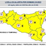Protezione Civile Sicilia: allerta meteo anche il 2 giugno