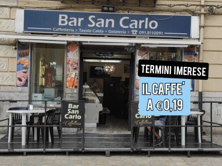 Termini Imerese: il bar San Carlo sfida la crisi e propone un caffè al costo di 0,19 euro