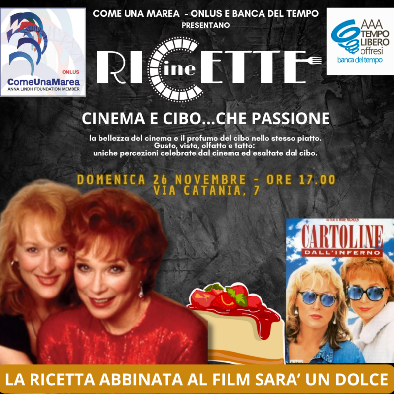 Palermo: CineRicette arriva l’appuntamento con film e dolci