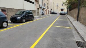 Parcheggio per residenti a Cefalù: nuova segnaletica orizzontale