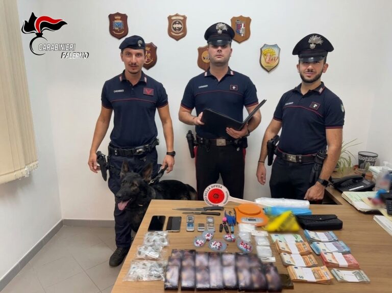 Palermo: droga nel congelatore e nell’armadio, sequestrati tre chili di droga e oltre novemila euro